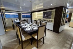 luxury crusies galapagos galaxy yacht restaurant