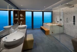 celebrity flora luxury cruises penthouse suite bathroom