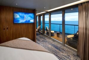 celebrity flora luxury cruises royal suite bedroom